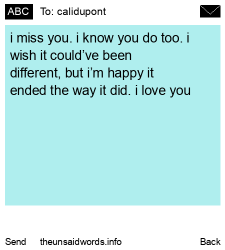 unsent message to calidupont