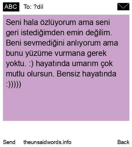 unsent message to ?dil