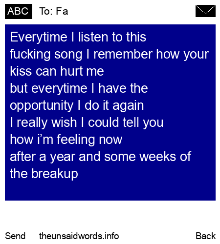 unsent message to Fa