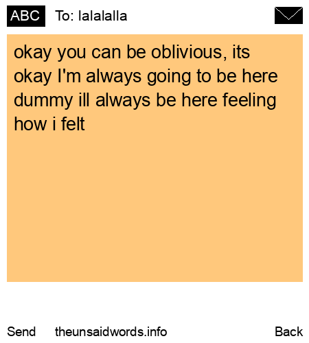 unsent message to lalalalla
