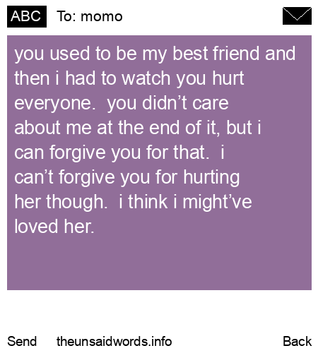 unsent message to momo