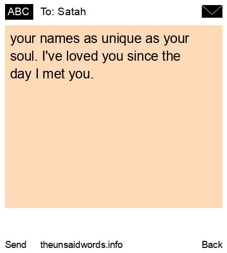 unsent message to Satah
