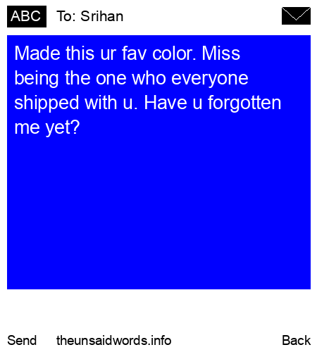 unsent message to Srihan