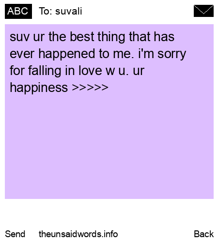 unsent message to suvali