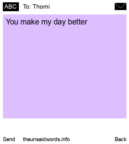 unsent message to Thomi