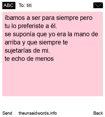 unsent message to titi