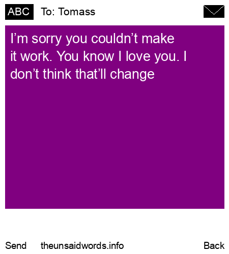 unsent message to Tomass 