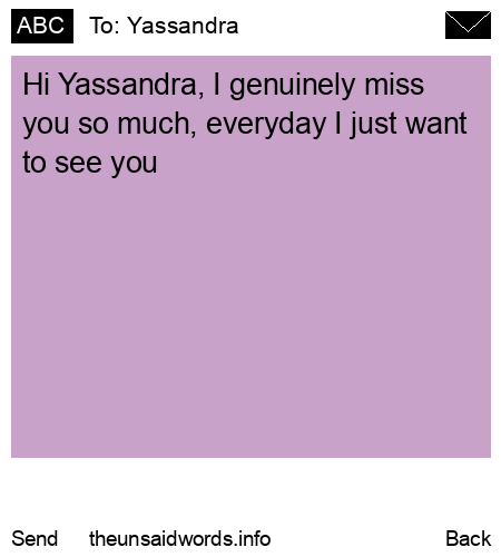 unsent message to Yassandra
