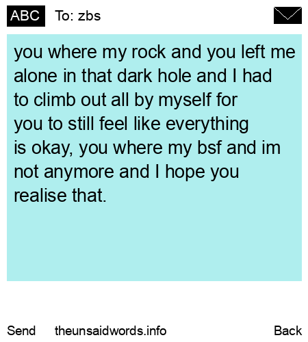 unsent message to zbs