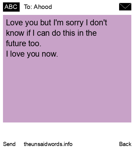 unsent message to Ahood