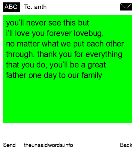 unsent message to anth