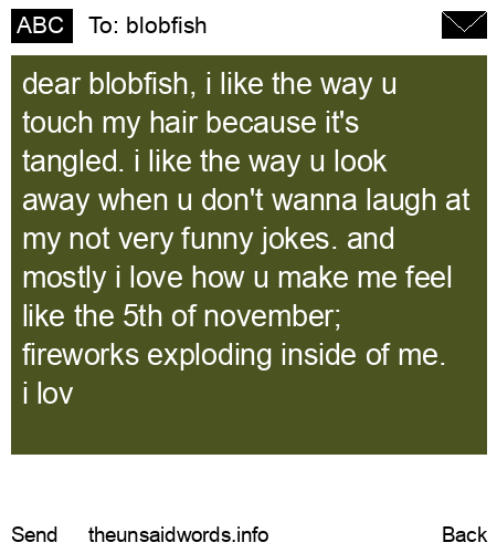unsent message to blobfish