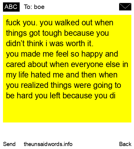 unsent message to boe