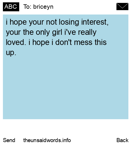 unsent message to briceyn
