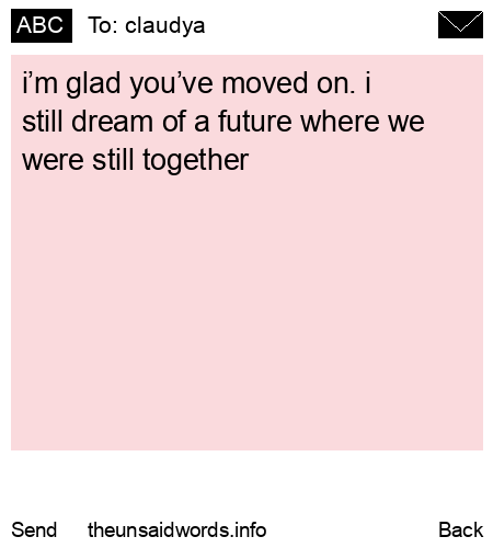 unsent message to claudya