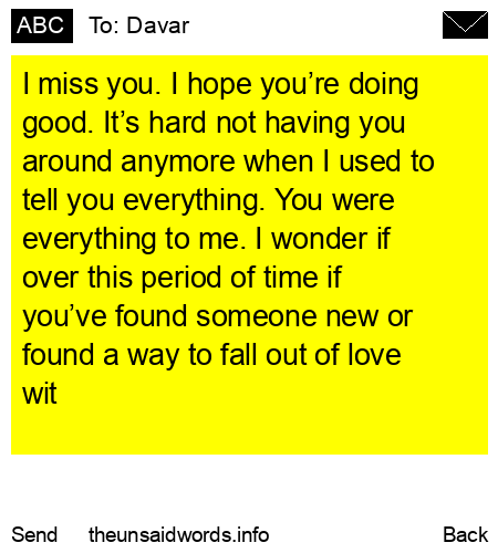 unsent message to Davar