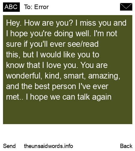 unsent message to Error