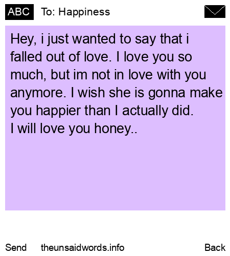 unsent message to Happiness