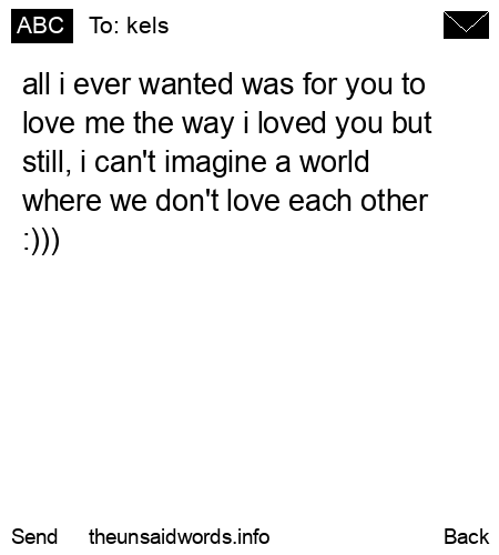 unsent message to kels