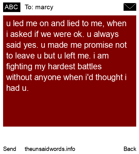 unsent message to marcy