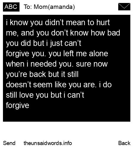 unsent message to Mom(amanda)