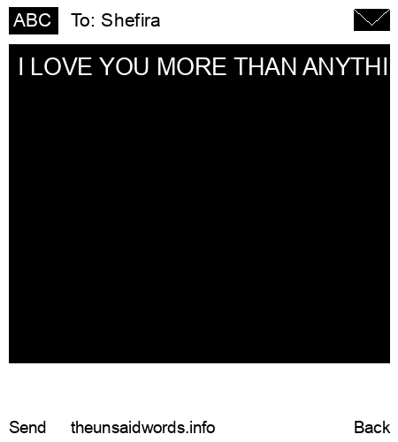 unsent message to Shefira