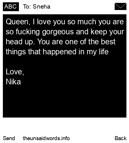 unsent message to Sneha
