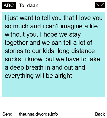 unsent message to daan