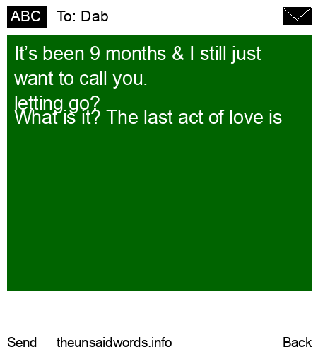 unsent message to Dab