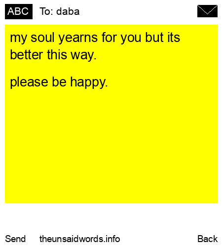 unsent message to daba