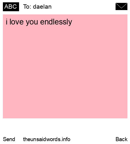 unsent message to daelan