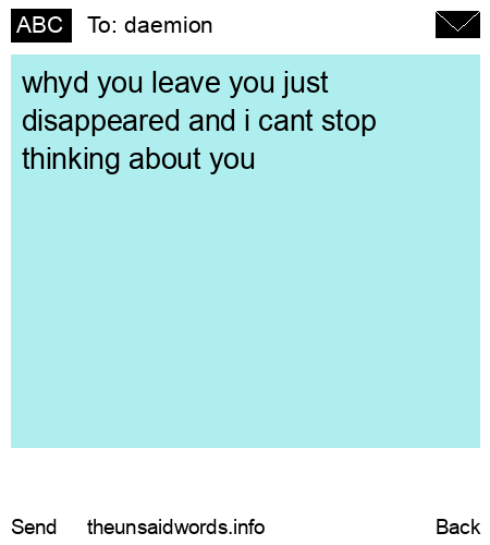 unsent message to daemion