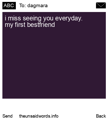 unsent message to dagmara