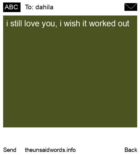 unsent message to dahila