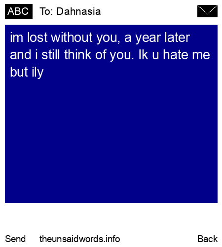 unsent message to Dahnasia