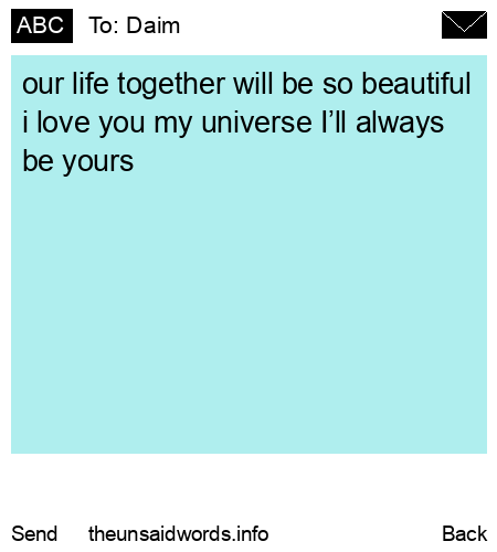 unsent message to Daim