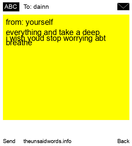 unsent message to dainn