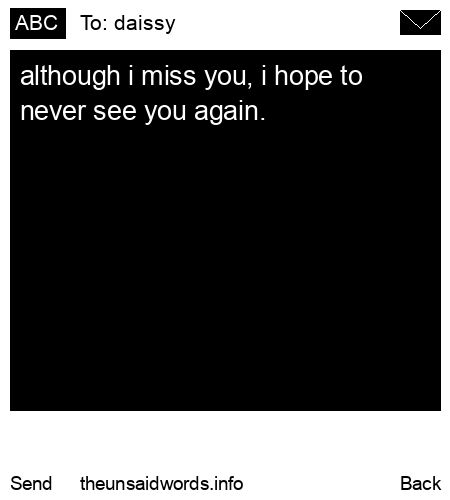 unsent message to daissy