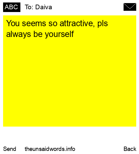unsent message to Daiva