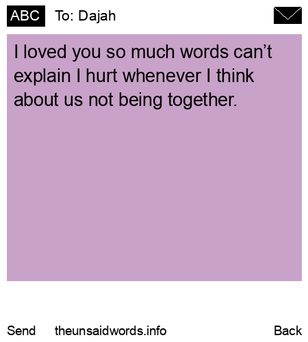 unsent message to Dajah