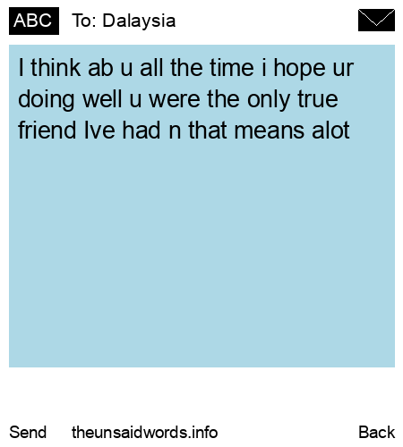 unsent message to Dalaysia