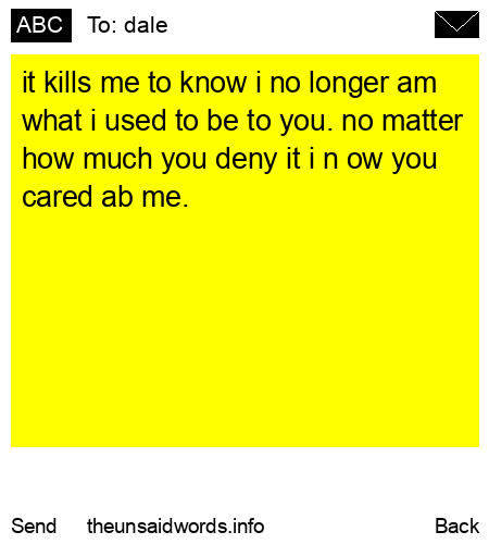unsent message to dale