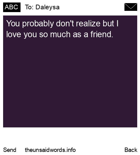 unsent message to Daleysa