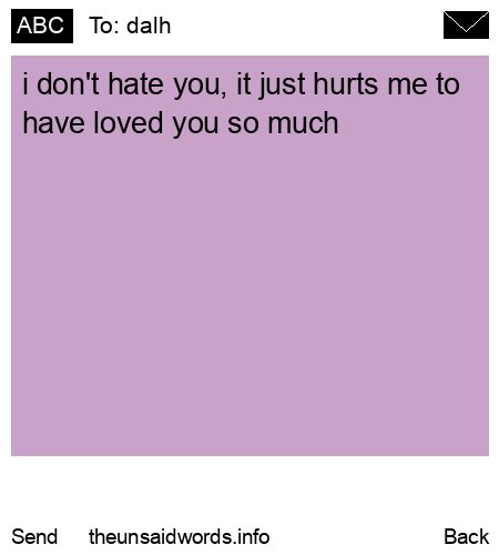 unsent message to dalh