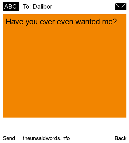 unsent message to Dalibor