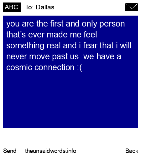 unsent message to Dallas