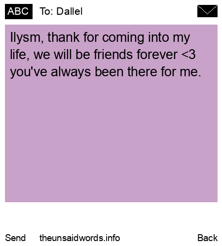 unsent message to Dallel