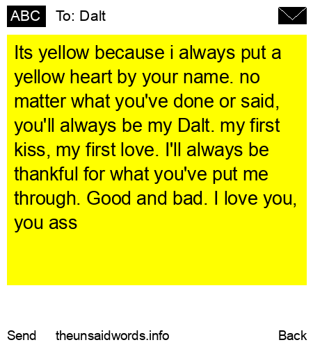 unsent message to Dalt