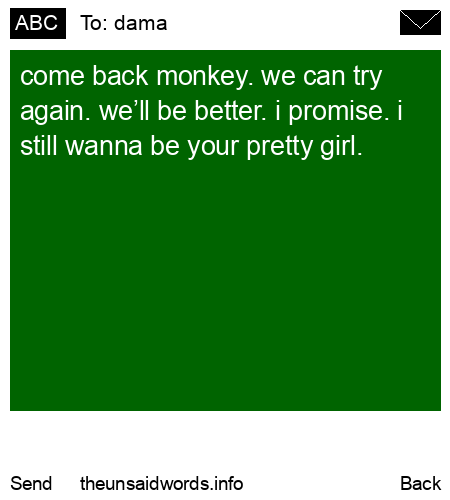 unsent message to dama
