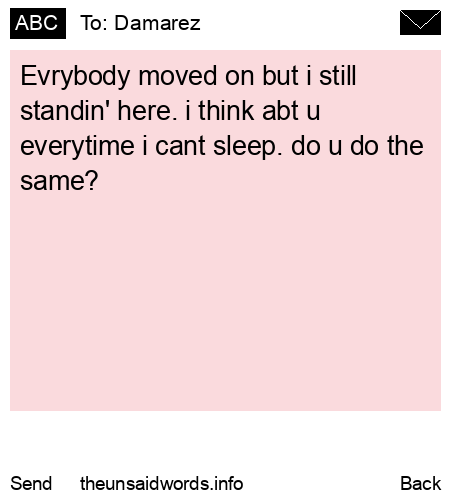unsent message to Damarez